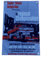 1968 SUPER STOCK Nationals Regional Championships Detroit Michigan Banner