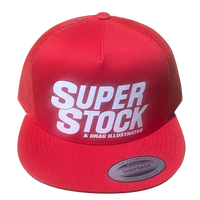 SUPER STOCK Magazine & Drag Illustrated Red Trucker Hat