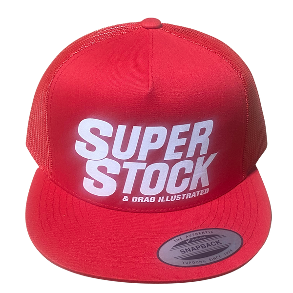 SUPER STOCK Magazine & Drag Illustrated Red Trucker Hat