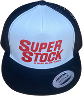 SUPER STOCK & DRAG ILLUSTRATED Trucker Hat White/Black Red Logo