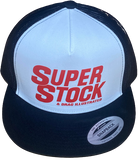 SUPER STOCK & DRAG ILLUSTRATED Trucker Hat White/Black Red Logo