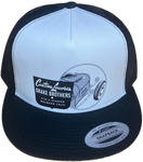 CUSTOM LOUVRES '32 Ford White/Black Flat Brim Trucker Hat