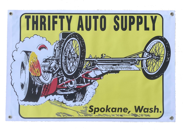 THRIFTY AUTO SUPPLY Spokane Washington Dragster Banner