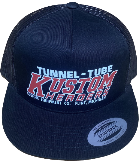 KUSTOM HEADERS Tunnel-Tube Black Trucker Hat