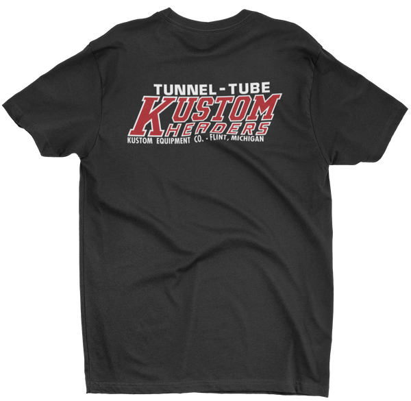 KUSTOM HEADERS Tunnel Tube Black Tee T-Shirt
