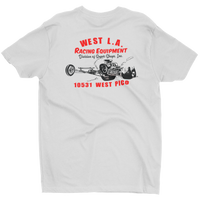 WEST LA Racing Equipment Speed Shop White Tee