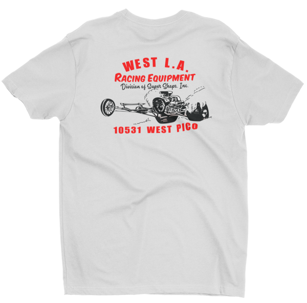 WEST LA Racing Equipment Speed Shop White Tee