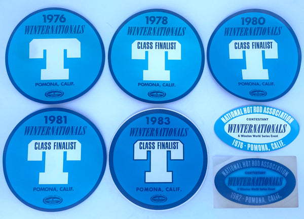 NHRA WINTERNATIONALS POMONA Decal Lot 1978 to 1986