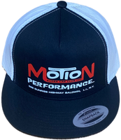 MOTION PERFORMANCE Baldwin NY Black/White Flat Brim Trucker Hat