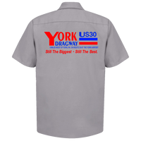 YORK US30 Dragway Original Logo Shop Shirt Gray