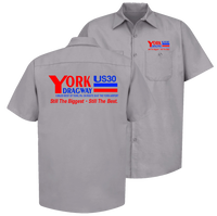 YORK US30 Dragway Original Logo Shop Shirt Gray