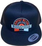 DEMPSEY WILSON Racing Cams Black Flat Brim Trucker Hat
