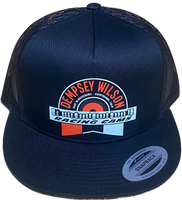 DEMPSEY WILSON Racing Cams Black Flat Brim Trucker Hat