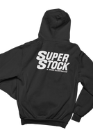 SUPER STOCK Magazine & Drag Illustrated Black White Logo Hoodie Sweatshirt Pullover