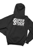 SUPER STOCK Magazine & Drag Illustrated Black White Logo Hoodie Sweatshirt Pullover
