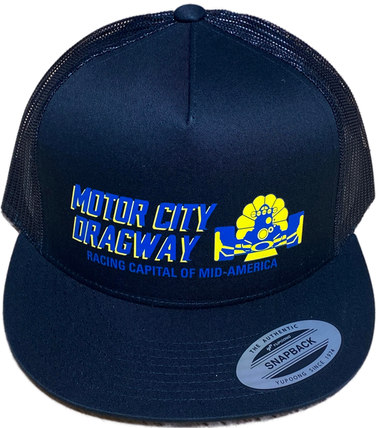 MOTOR CITY DRAGWAY Michigan Black Trucker Hat