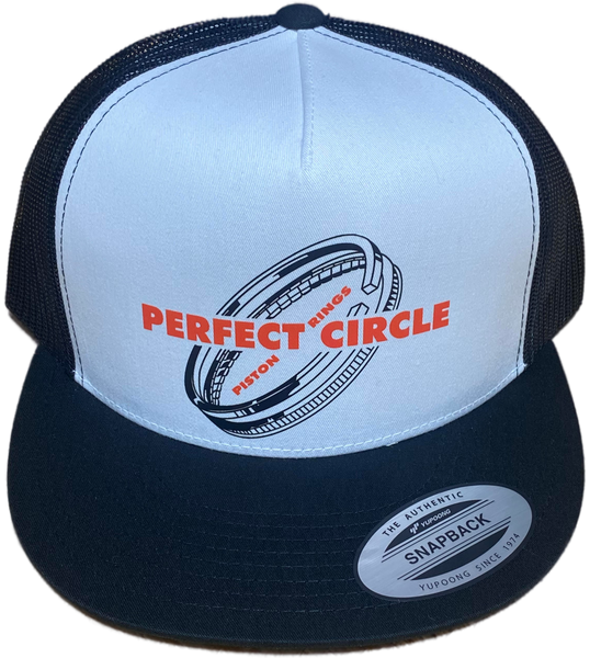PERFECT CIRCLE Piston Rings White/Black Trucker Hat