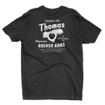 THOMAS ROCKER ARMS Black Tall Tee T-Shirt