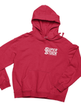 SUPER STOCK Magazine & Drag Illustrated Red White Logo Hoodie Sweatshirt Pullover