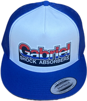 GABRIEL SHOCK ABSORBERS White/Royal Flat Brim Trucker Hat