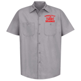 CT DRAGWAY Connecticut Dragster Logo Button Down Work Shirt Gray
