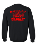 CT DRAGWAY Connecticut 1960's Dragster Logo Crew Sweatshirt Black