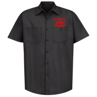 CT DRAGWAY Connecticut 1960's Dragster Logo Button Down Shop Shirt Black