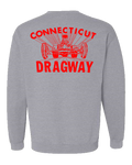 CT DRAGWAY Connecticut Dragway 1960's Logo Crew Sweatshirt Pullover