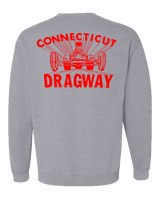 CT DRAGWAY Connecticut Dragway 1960's Logo Crew Sweatshirt Pullover