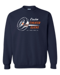 CASLER CHEATER SLICKS Navy Crew Sweatshirt Pullover