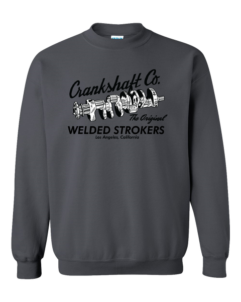 CRANKSHAFT CO. Welded Strokers Charcoal Crew Sweatshirt Pullover