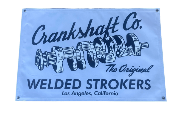 CRANKSHAFT CO. Welded Strokers Garage Banner