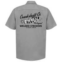 CRANKSHAFT CO. Welded Strokers Gray Button Down Shop Shirt