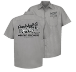 CRANKSHAFT CO. Welded Strokers Gray Button Down Shop Shirt