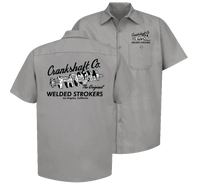 CRANKSHAFT CO. Welded Strokers Gray Button Down Shop Shirt