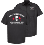 FALFA'S SPEED SHOP Black Button Down Shop Shirt