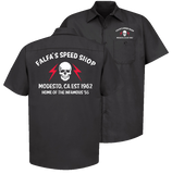 FALFA'S SPEED SHOP Black Button Down Shop Shirt