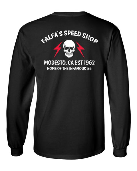 FALFA'S SPEED SHOP Black Long Sleeve Tee '55 Chevy