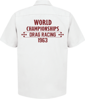 GREEN VALLEY RACEWAY 1963 Championship White Button Down Shop Shirt