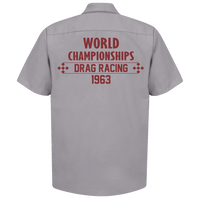GREEN VALLEY RACEWAY 1963 Championship Gray Button Down Shop Shirt