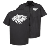 HOLLYWOOD KNIGHTS Black Button Down Shop Shirt