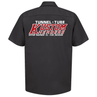 KUSTOM HEADERS Tunnel-Tube Black Button Down Shop Shirt