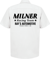 MILNER RACING TEAM White Button Down Shop Shirt