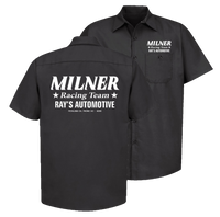 MILNER RACING TEAM Black Button Down Shop Shirt