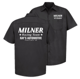 MILNER RACING TEAM Black Button Down Shop Shirt
