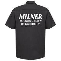 MILNER RACING TEAM Black Button Down Shop Shirt