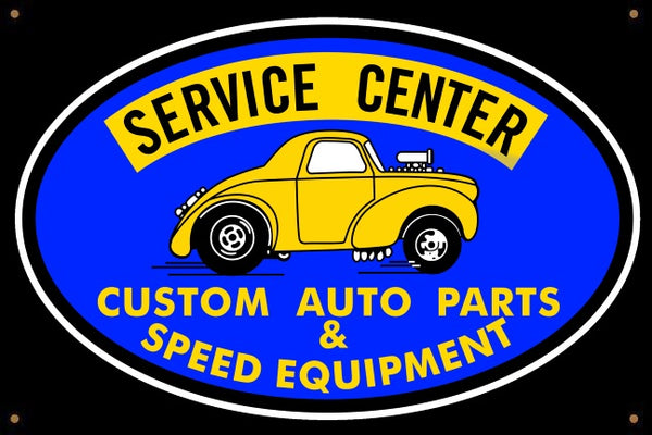 SERVICE CENTER Custom Auto Parts & Speed Equipment Banner