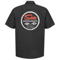 SUN INSTRUMENTS Tachometer Black Button Down Shop Shirt