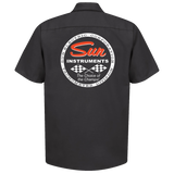 SUN INSTRUMENTS Tachometer Black Button Down Shop Shirt