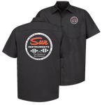 SUN INSTRUMENTS Tachometer Black Button Down Shop Shirt